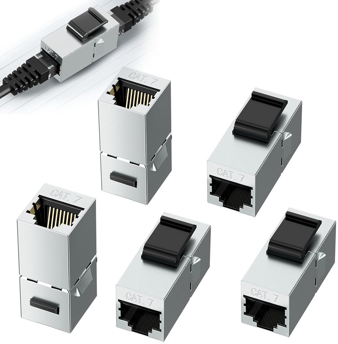 Netwerk Koppeling - Ethernet Adapter - Snelle Dataoverdracht - Afgeschermde RJ45 Module - Cat7 600 MHz