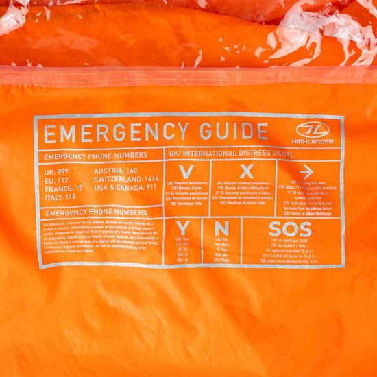 Highlander noodtent Storm Vault Survival Shelter 1 persoons - Oranje van Merkloos — afbeelding 2
