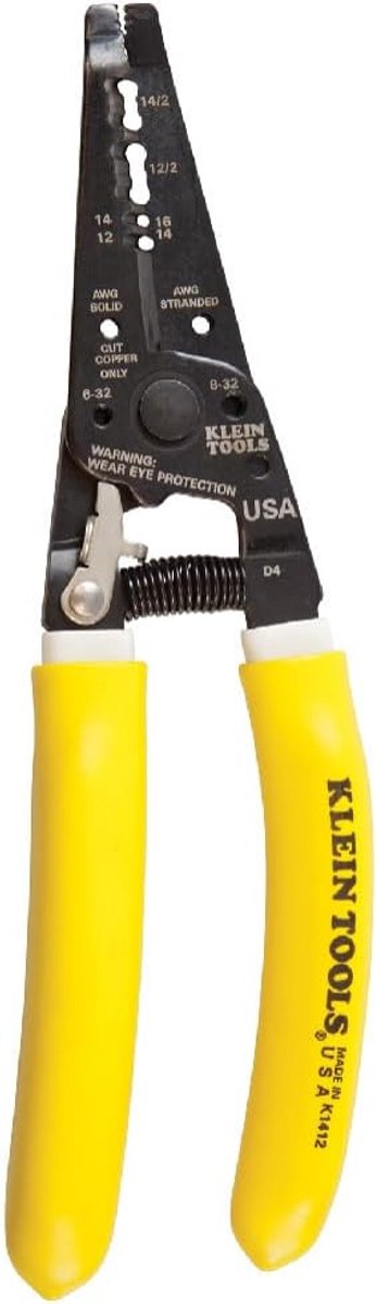 Draadstripper Dubbele Kabel - Striptang Snijder - Elektrisch Werk - Precisie Scherpe Sneden - 12 en 14 AWG - Geel