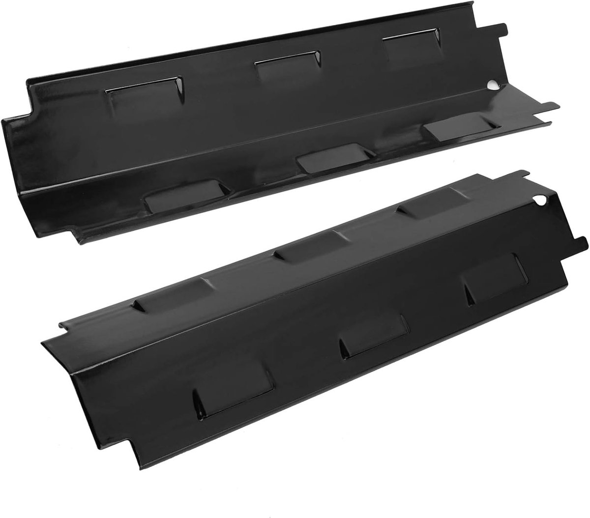 BBQ Verwarmingsplaat - Grillplaat RVS - Gelijkmatig Grillen - Roestvrijstalen Constructie - 37.1 x 10.8 cm - Zwart