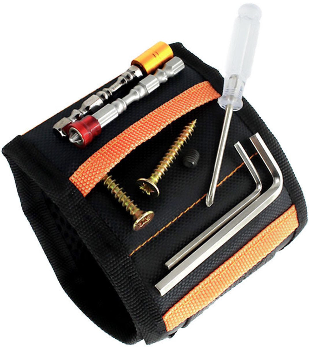 Oneay Magnetische polsband voor schroeven, magnetische schroefhouder met sterke magneten, het beste unieke kerstcadeau voor mannen, doe-het-zelf-klussers, vaders, echtgenoten, vriendjes, hem en vrouwen