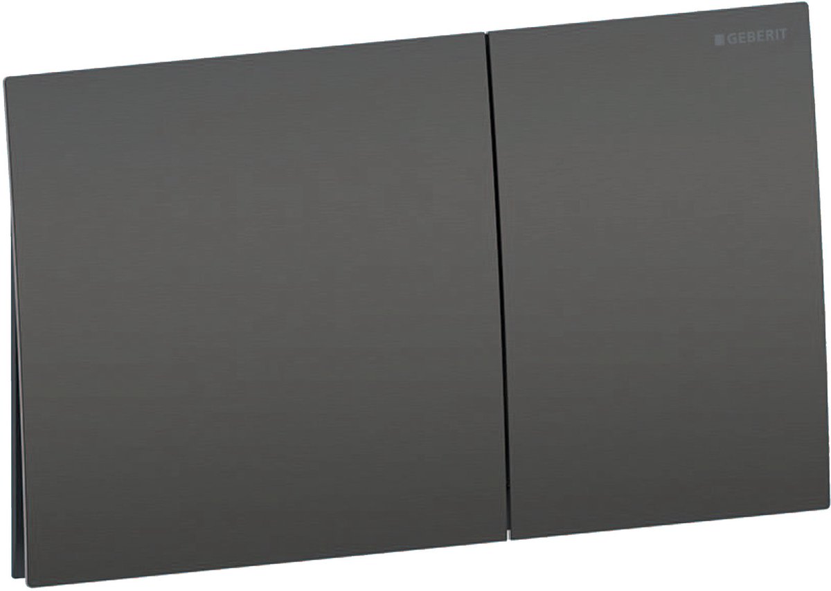 Geberit Sigma70 bedieningsplaat - 2-toets spoeling - rechthoekige knoppen - rvs zwartchroom