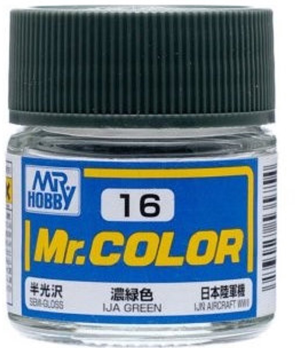 Gunze Mr. Hobby C-016 - Mr. Color 10 ml IJA Green - Lacquer Modelbouwverf