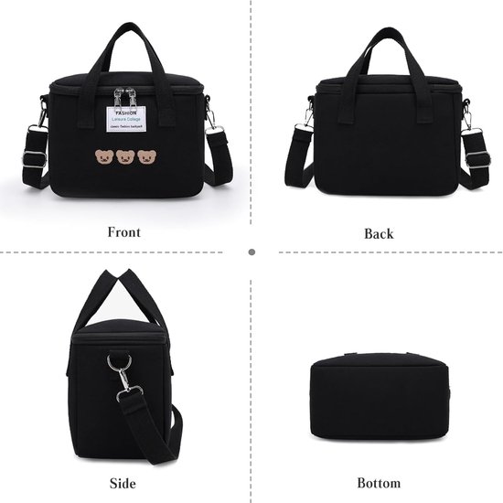 Lunchtas Geïsoleerd - Koeltas Crossbody - Vervoer van Maaltijden - Waterdicht Lekvrij - 24x13x19 cm - Paars — afbeelding 3