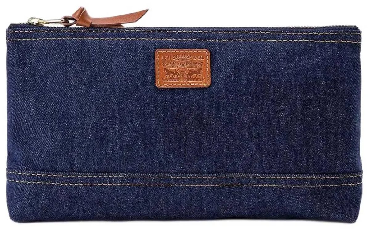 Levis Accessories Denim Pouch Portemonnee Blauw Man