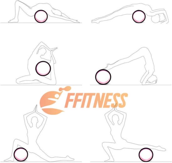 Yoga Wiel - Fitness Wiel - Pilates Body Training - Antibactarieel TPE Materiaal - 28x28x1.6cm - Paars van Merkloos — afbeelding 5