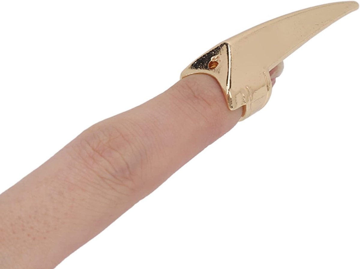 Haarvork Scheider - Vinger Haarring - Dreadlocks Vlechten - Duurzame Legering - 9 g - Goud