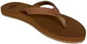 Bruine REEF teenslipper met gevlochten bandjes en 'Cushion by Reef' op voetbed.
