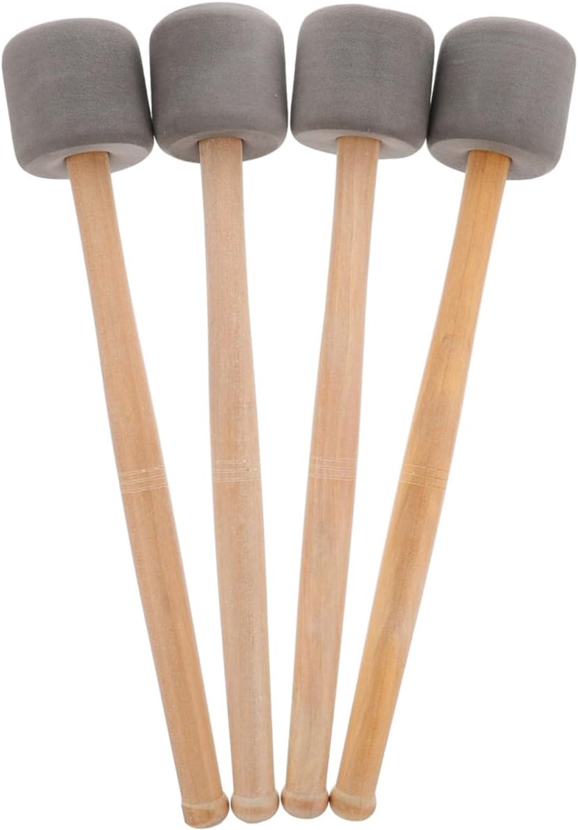 Trommelhamers - Slaghamers Mallets - Percussie Onderhoud - Duurzaam Schuim - 32cm Lengte - Grijs