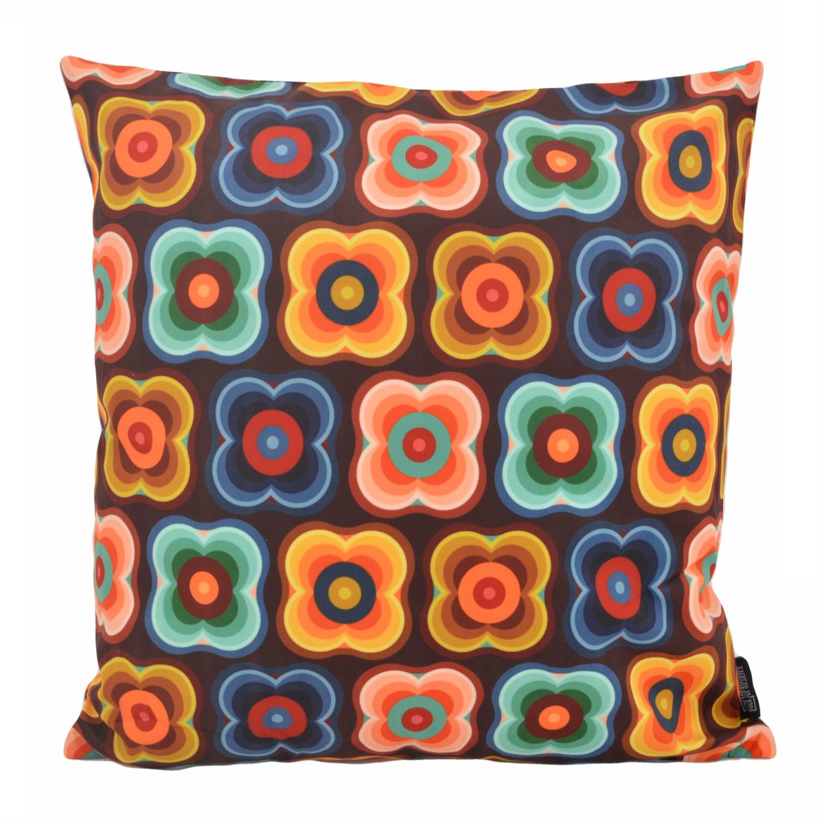Gek op Kussens! Retro Style #4 Kussenhoes | 45x45 cm | Katoen/Polyester Oranje/Mint