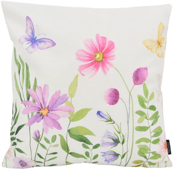 Sierkussen Fleur Aquarelle | Collection Plein air / Extérieur | Coton / Polyester