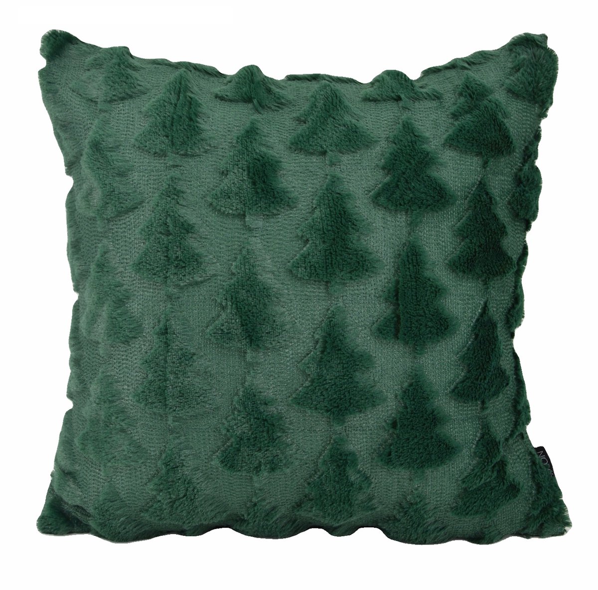 NOVÉE Sierkussen Furry XMAS Tree Groen | 45 x 45 cm | Polyester groen 45x45