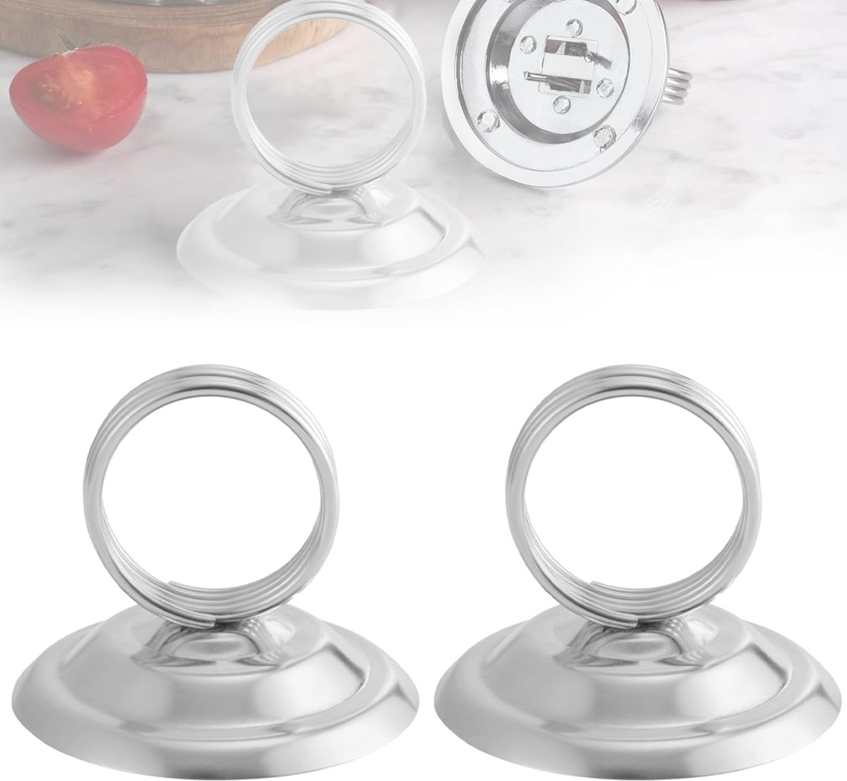 Tafelmenuhouder Set - Kaartenstandaard - Horeca Gebruik - Verstelbare Hoogte - 2 Stuks - Zilver