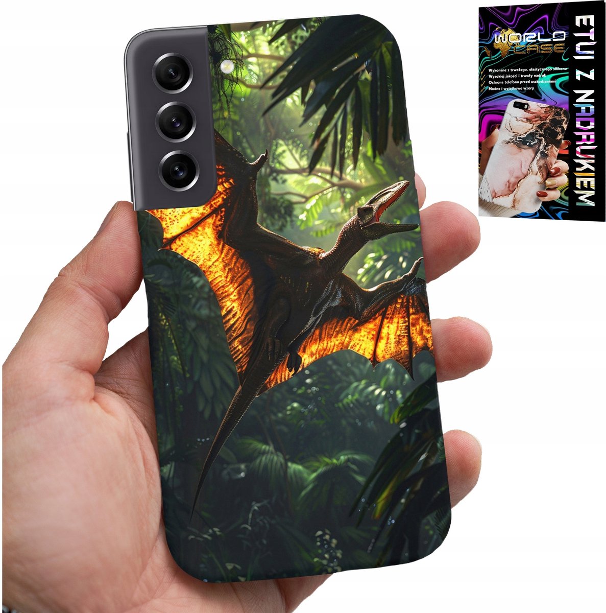 HOESJE VOOR SAMSUNG GALAXY S22 - DINO DINOSAURUS PTERODACTYL ACHTERKANT
