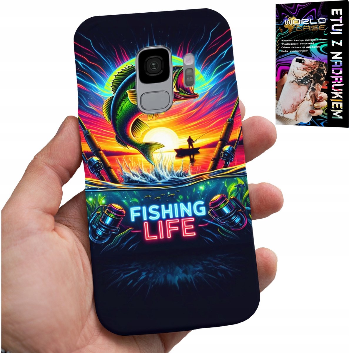 HOESJE VOOR SAMSUNG GALAXY S9 - VISPATRONEN VIS HENGEL RUGZAK