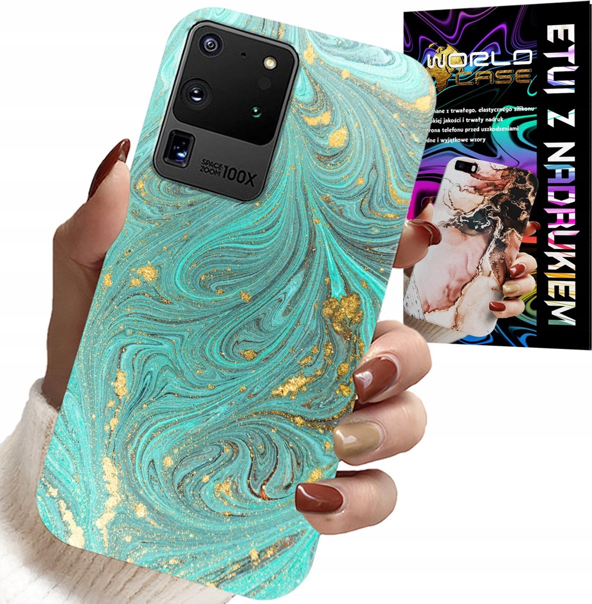 HOESJE VOOR SAMSUNG GALAXY S20 Ultra - MARMERPATROON + HYDROGELFOLIE
