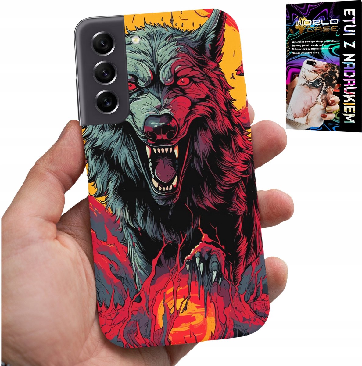 HOESJE VOOR SAMSUNG GALAXY S22 - WOLF WOLVES PACK SUPER PATRONEN HOESJE + GLAS