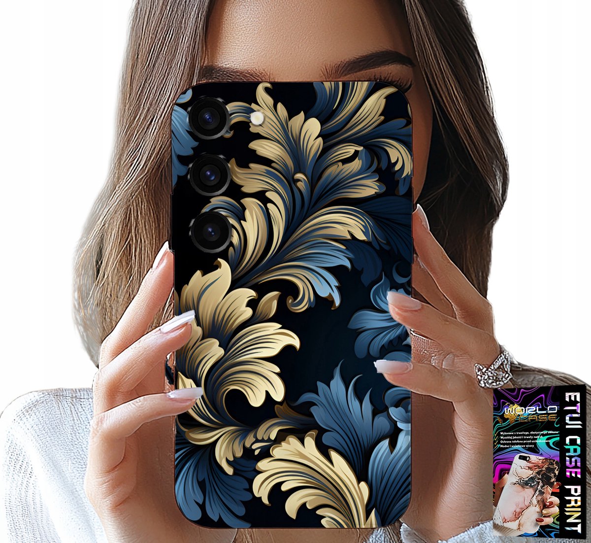 HOESJE VOOR SAMSUNG GALAXY S23 - ELEGANT GOUDEN, MODIEUS PATROON