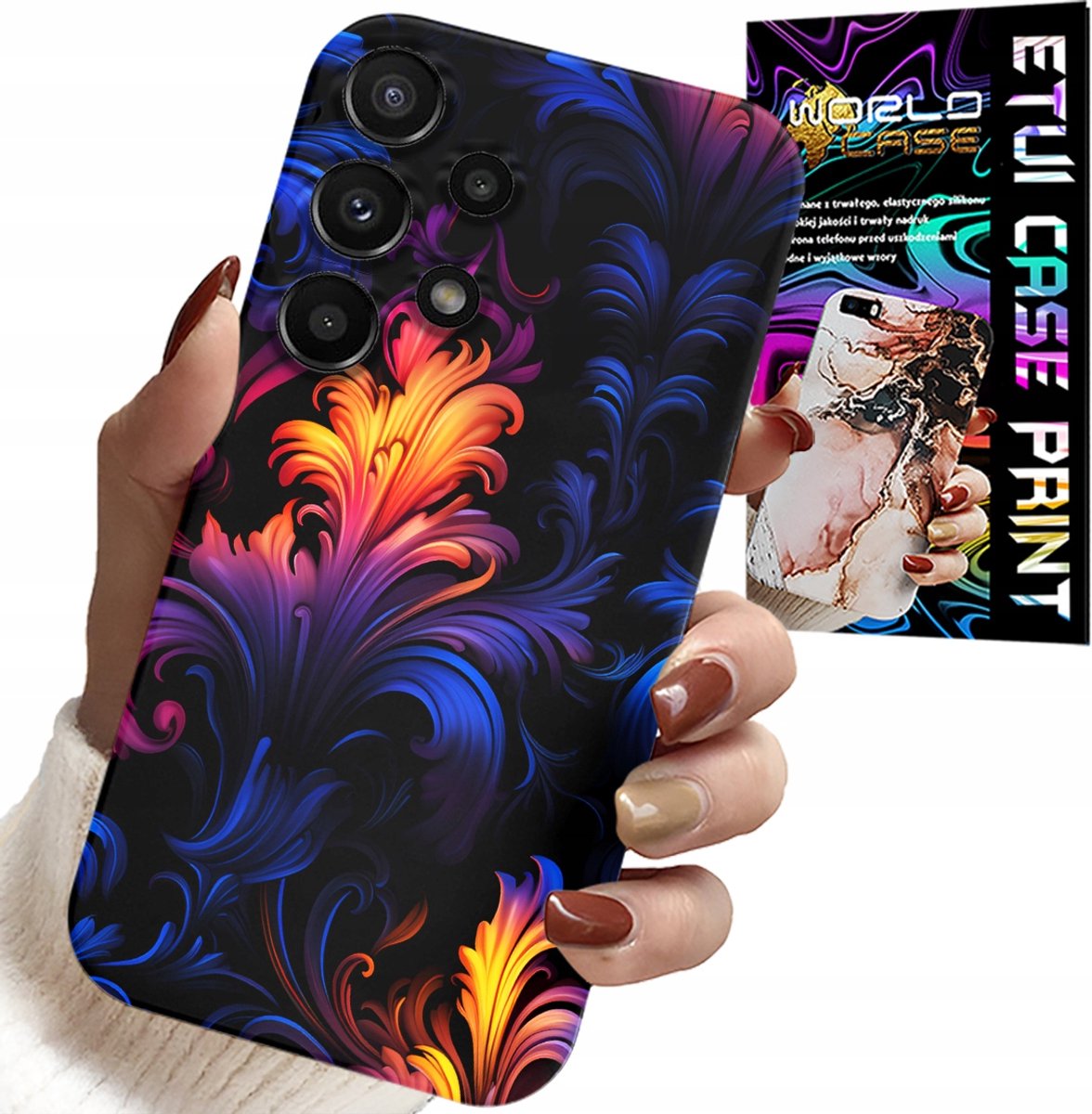 HOESJE VOOR SAMSUNG GALAXY A32 4G - ABSTRACTE KLEURRIJKE PATRONEN + FOLIE