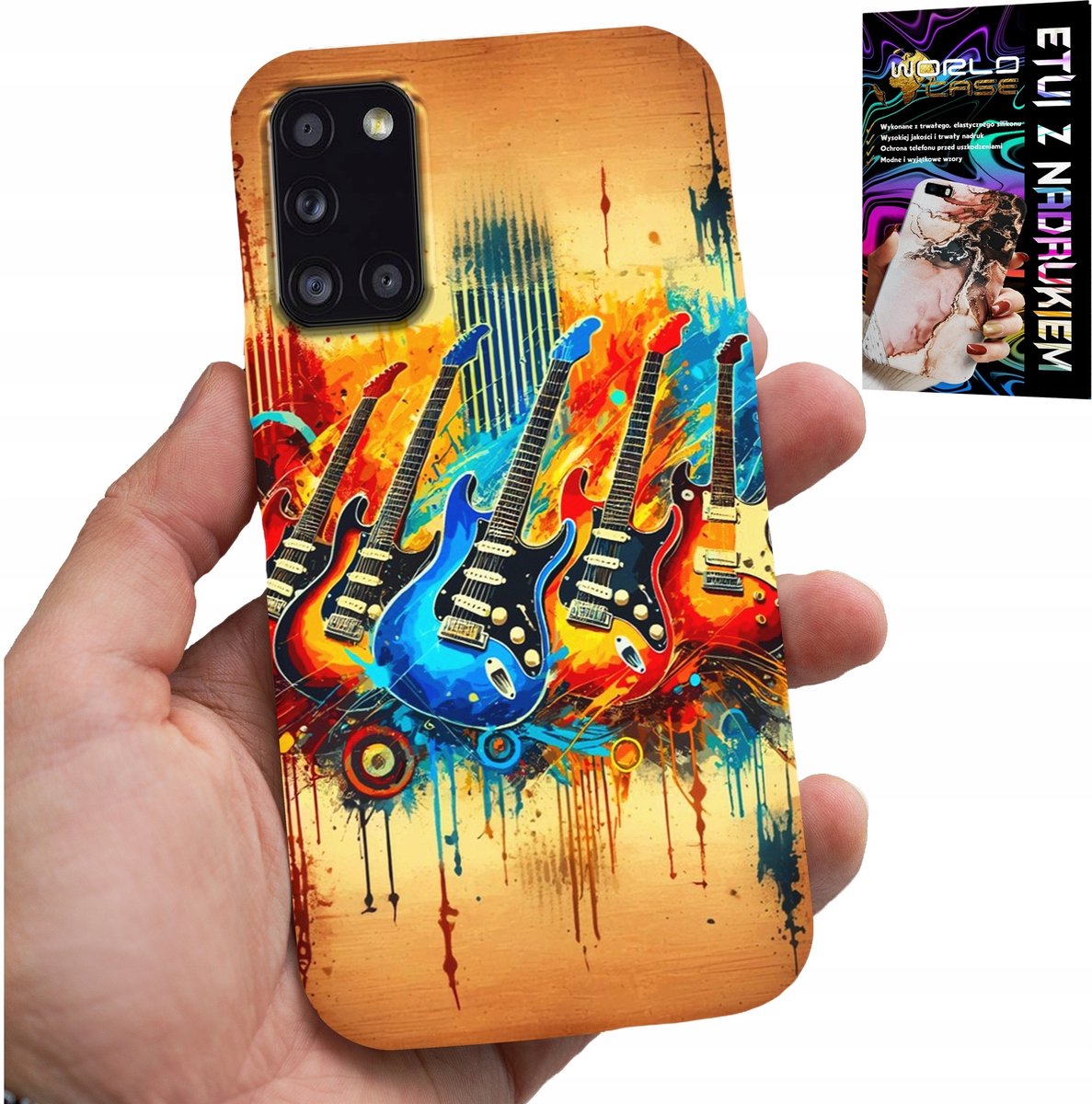HOES VOOR SAMSUNG GALAXY A31 - ELEKTRISCHE GITAAR, ROCK AND ROLL, METAL