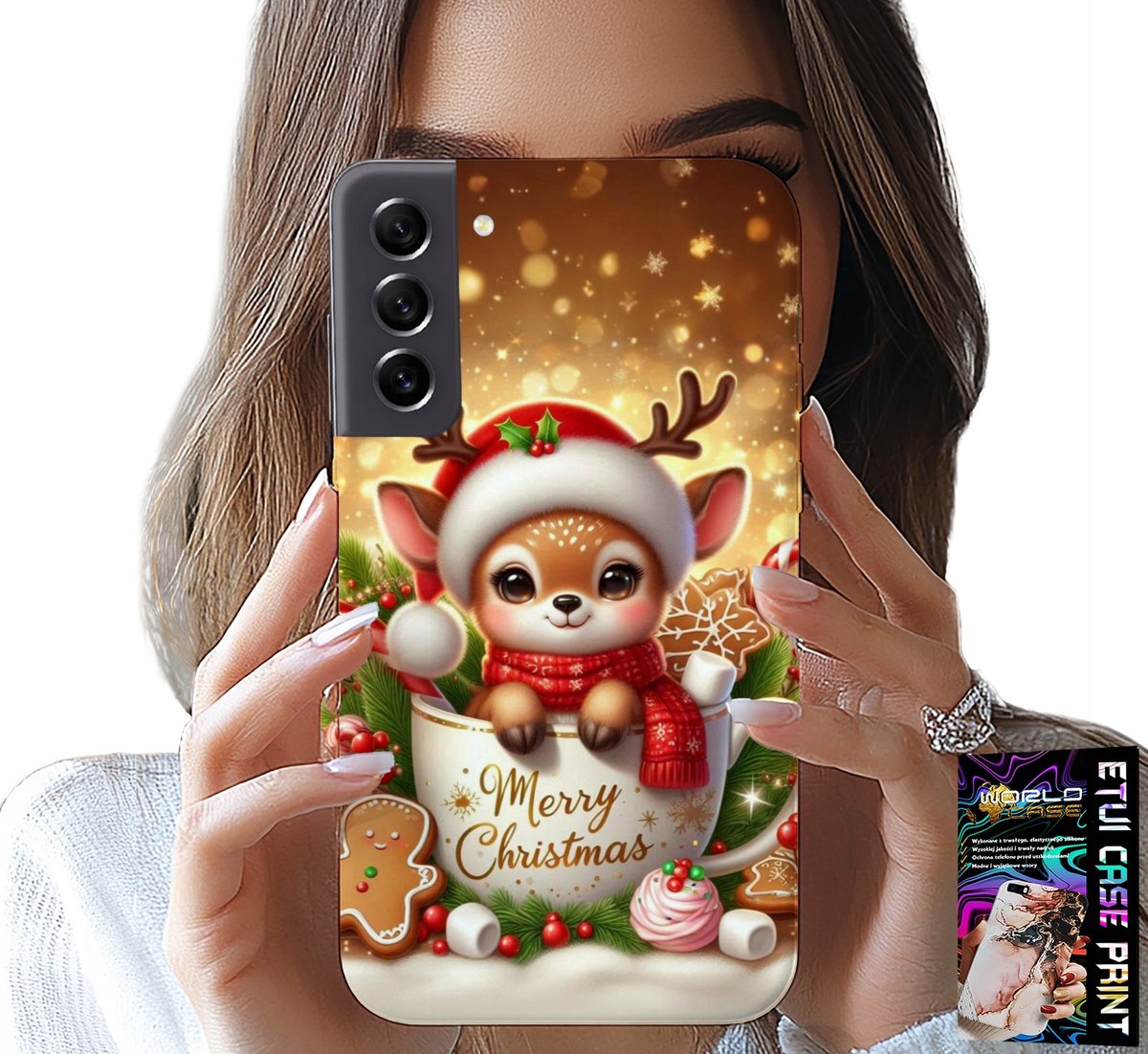 HOESJE VOOR SAMSUNG GALAXY S21 - RENDIER ZOET KERSTPATROON