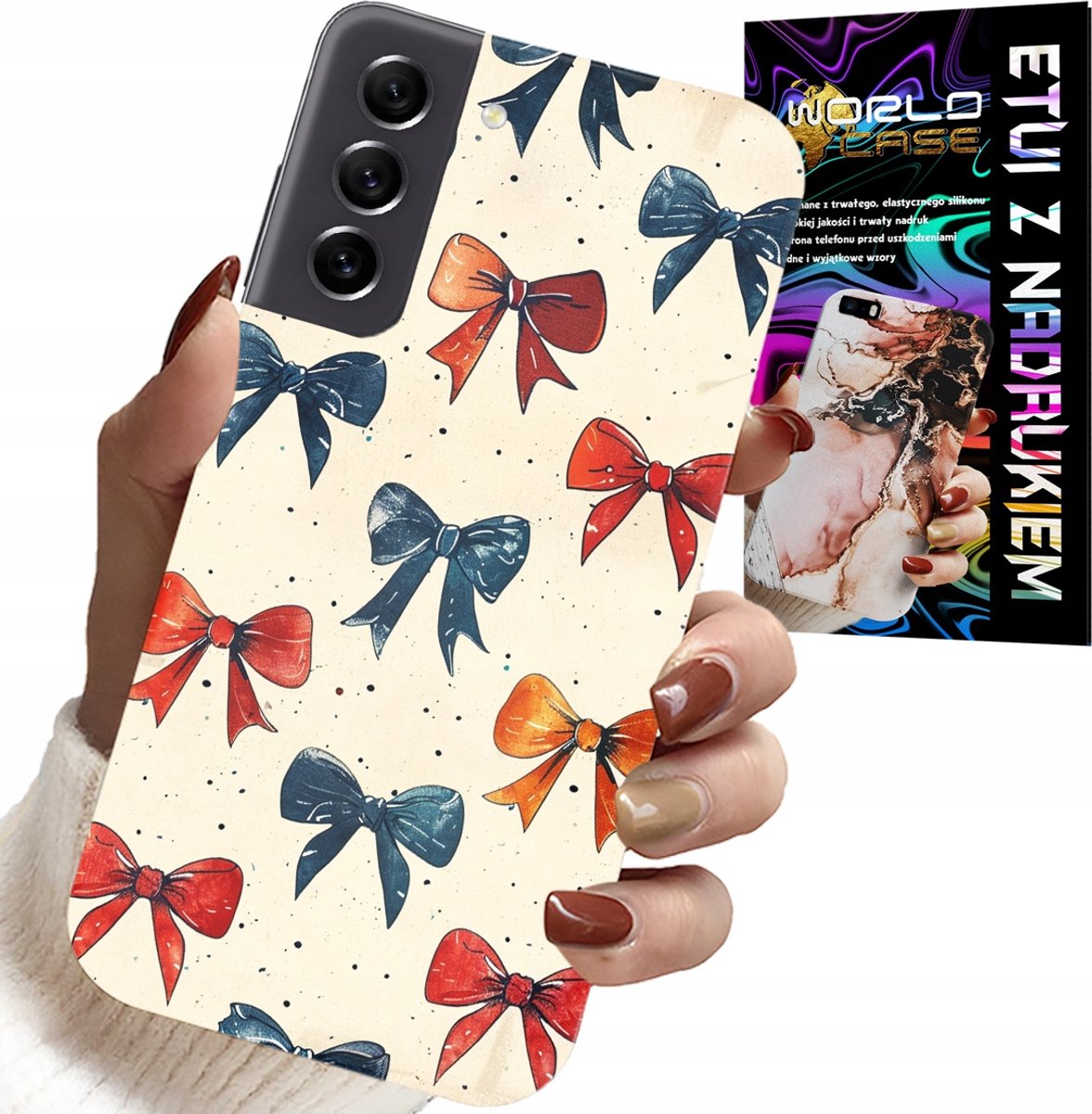 HOESJE VOOR SAMSUNG GALAXY S22 - KLEURRIJKE LINTEN MET MODIEUZE PATRONEN
