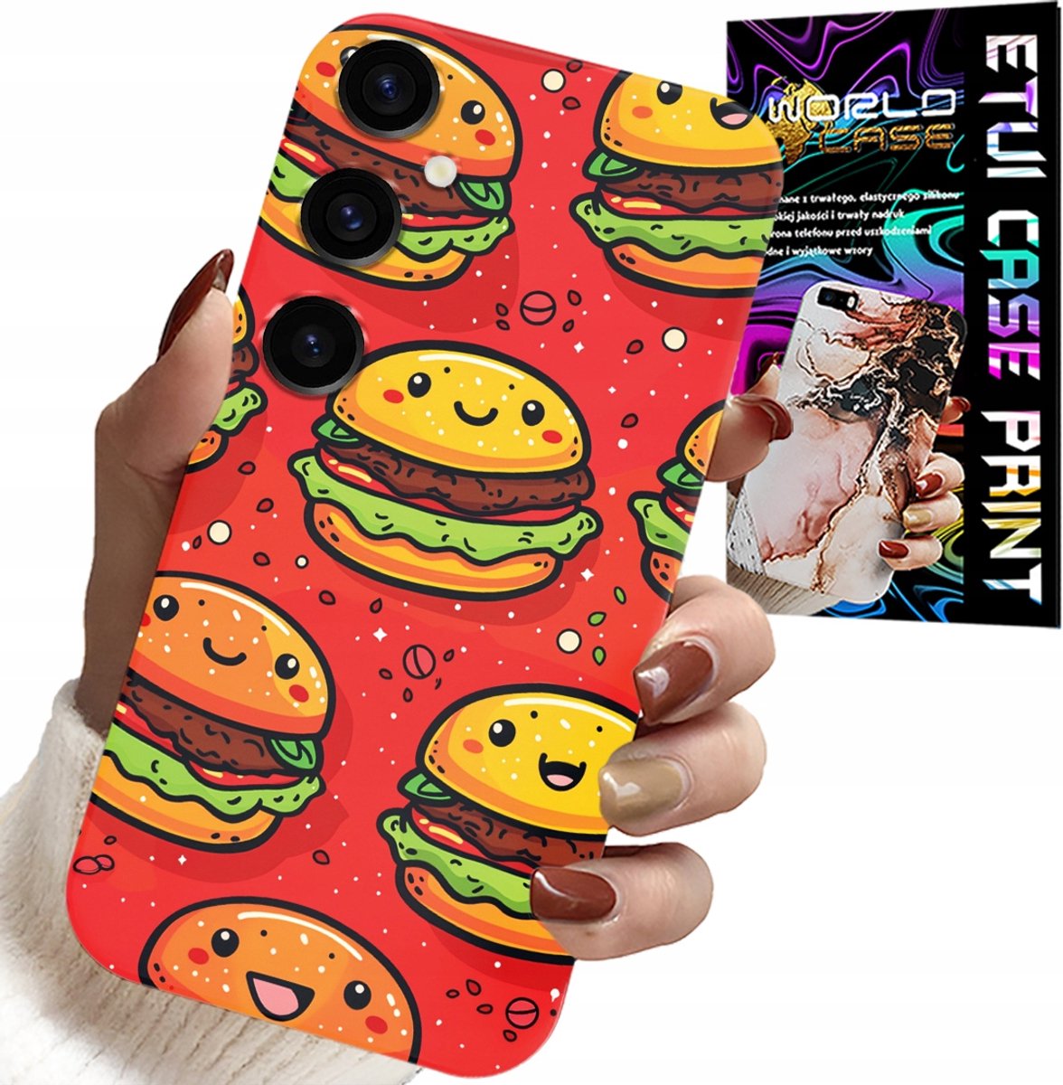HOESJE VOOR SAMSUNG GALAXY S23 FE - LEUKE HOES MET LACHENDE BURGERS