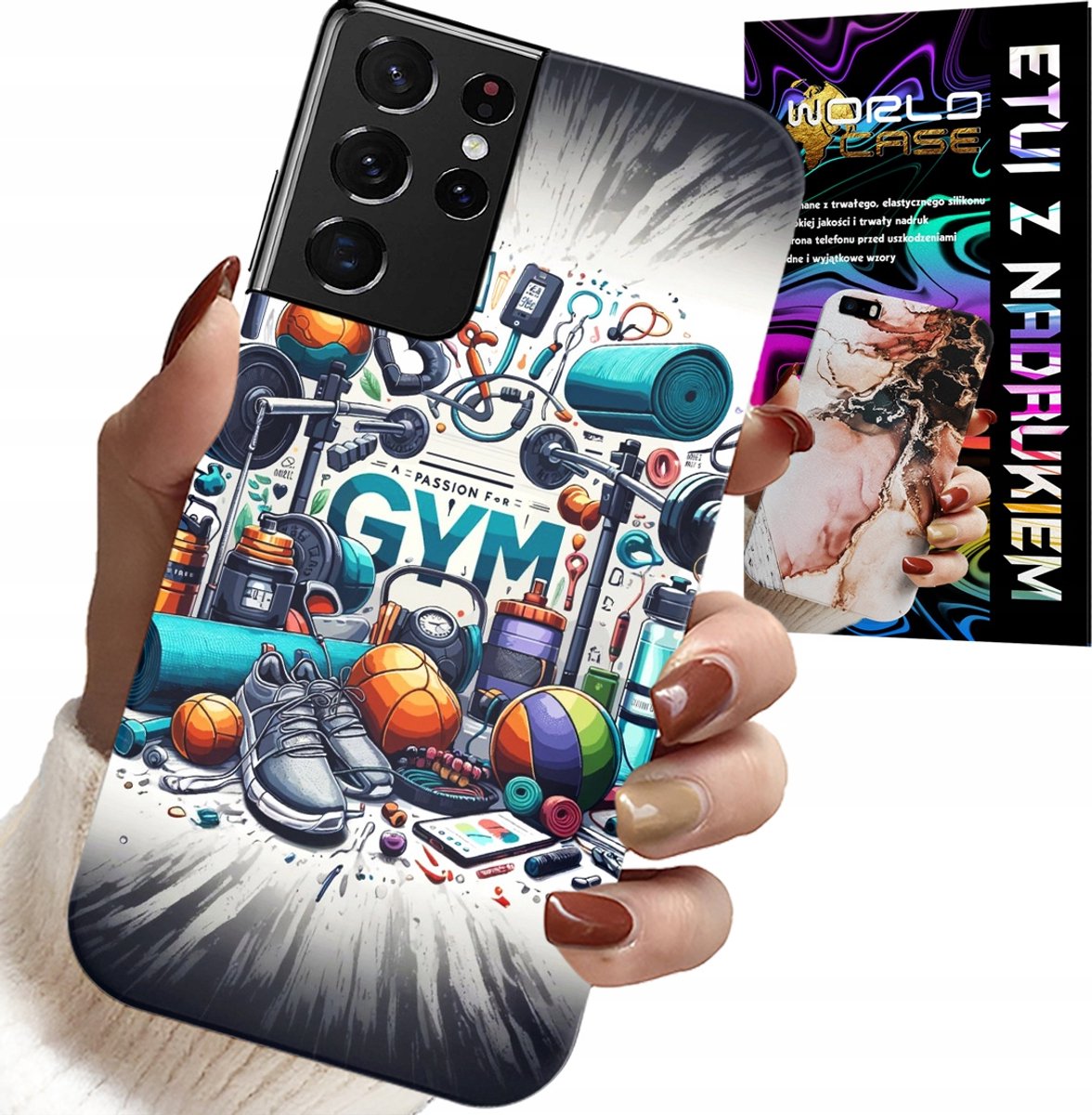 HOESJE VOOR SAMSUNG GALAXY S21 Ultra - SPORTHOESJE VOOR DE GYM, FITNESS EN SPORT + FOLIE