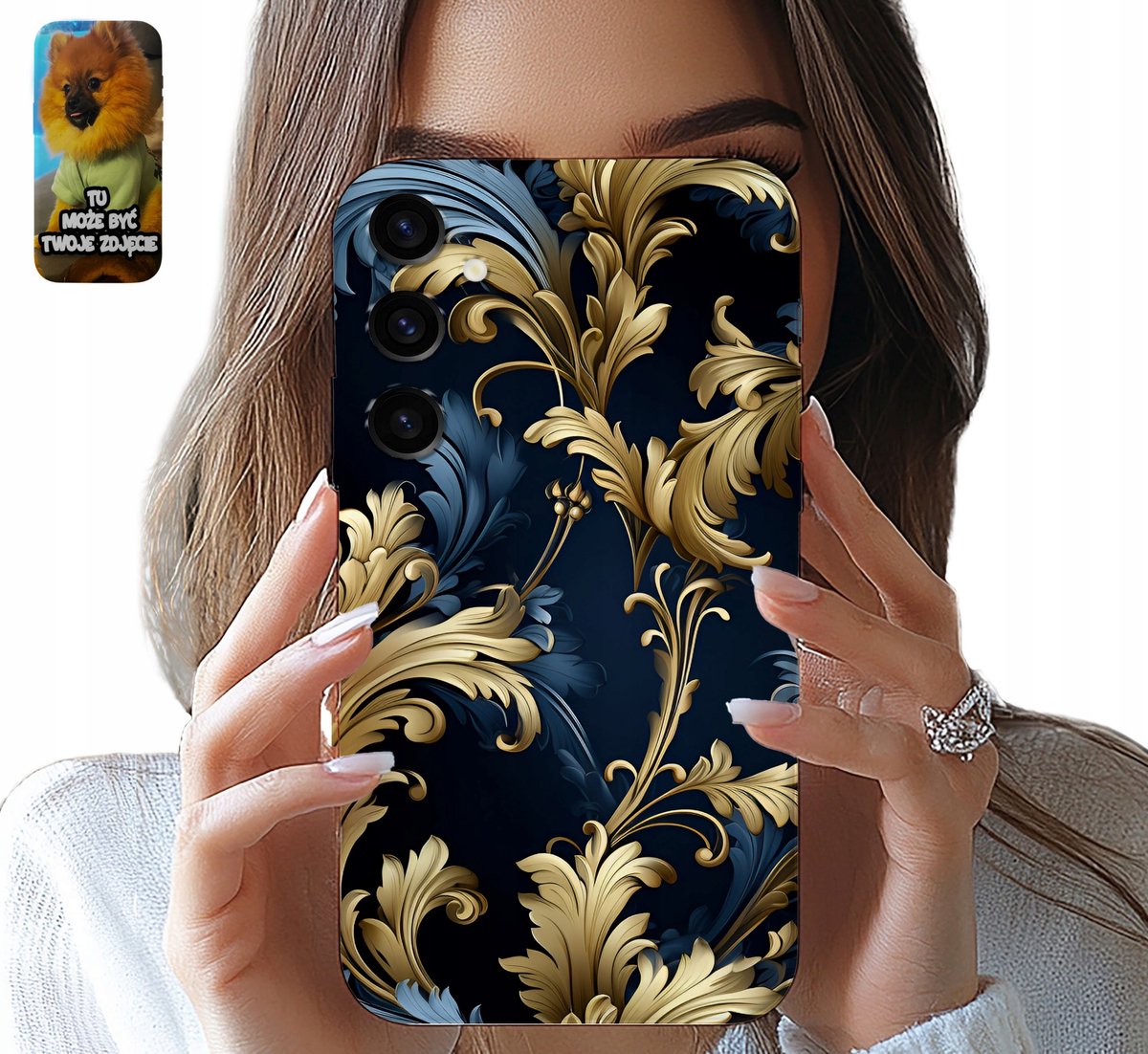 Hoesje voor Samsung Galaxy S24 Fe dames, elegant patroon