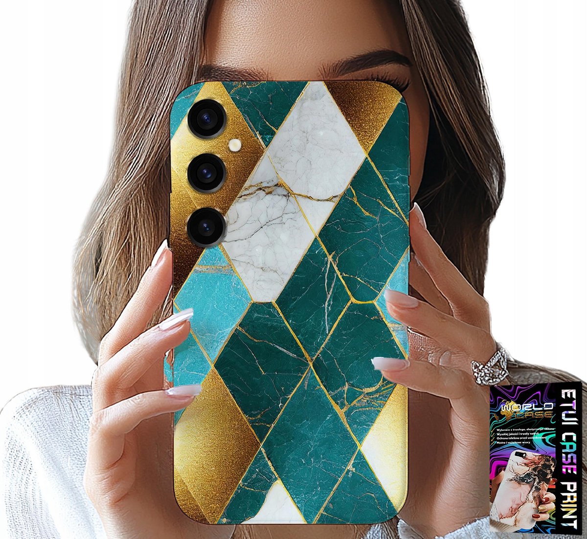 HOESJE VOOR SAMSUNG GALAXY S24 PLUS - ELEGANT EN MODIEUS PATROON + FILM