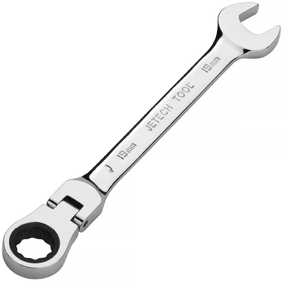 Jetech Flexibele Ratelsleutel 19 mm – Metrisch – Flexibele Kop – CR-V