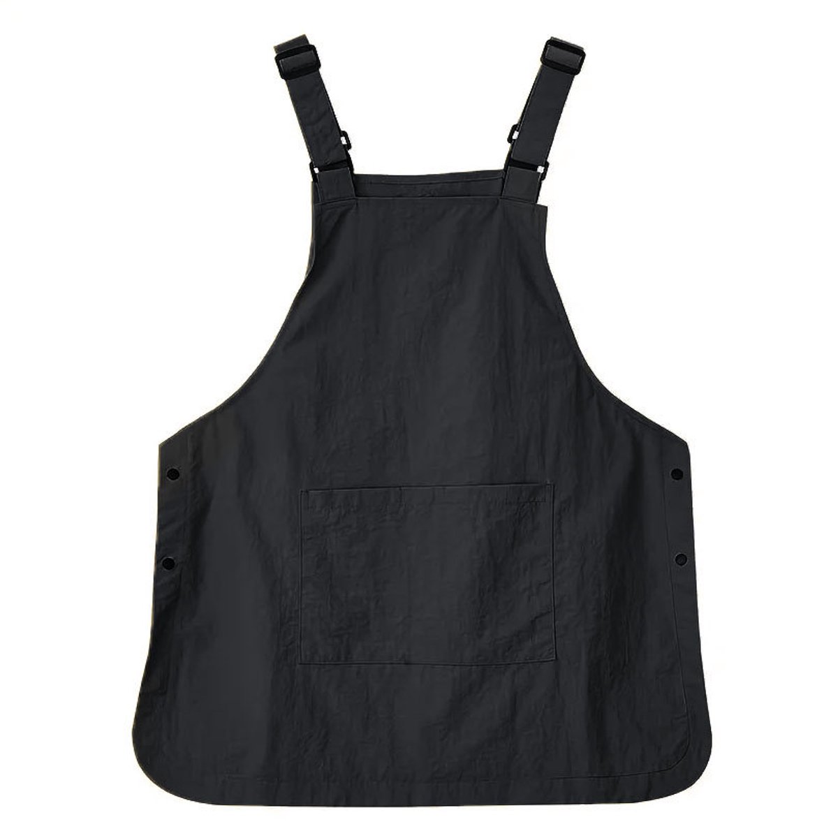 Zwarte, waterdichte, mouwloze schort/vest voor kappers, cafés/restaurants en thuisgebruik.