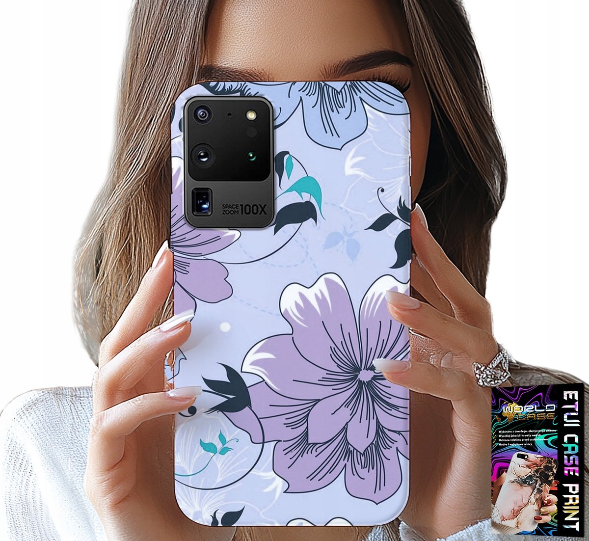HOESJE VOOR SAMSUNG GALAXY S20 Ultra - BLOEMEN, MODIEUZE PATRONEN, ACHTERKANT