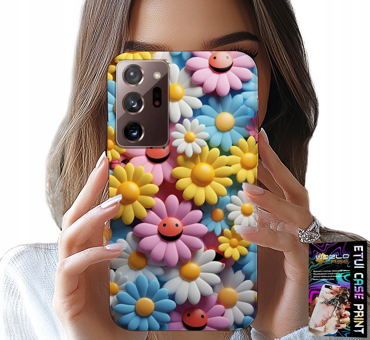 HOESJE VOOR SAMSUNG NOTE 20 ULTRA - KLEURRIJKE BLOEMEN, MADELIEFJES