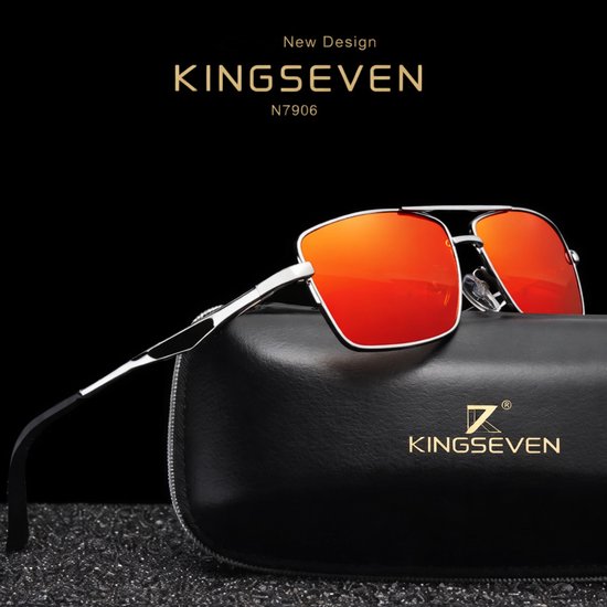 KingSeven Redstar - Pilotenbril met UV400 en polarisatie filter - Z197 van Kingseven — afbeelding 5