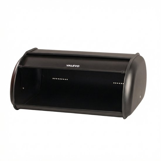 VALEVO® Boîte à pain XL avec couvercle coulissant - Grande boîte à pain XL - 43x27x19 - Conservation jusqu'à 15 litres - Boîte de conservation pour pain entier - Cuisine - Acier inoxydable noir