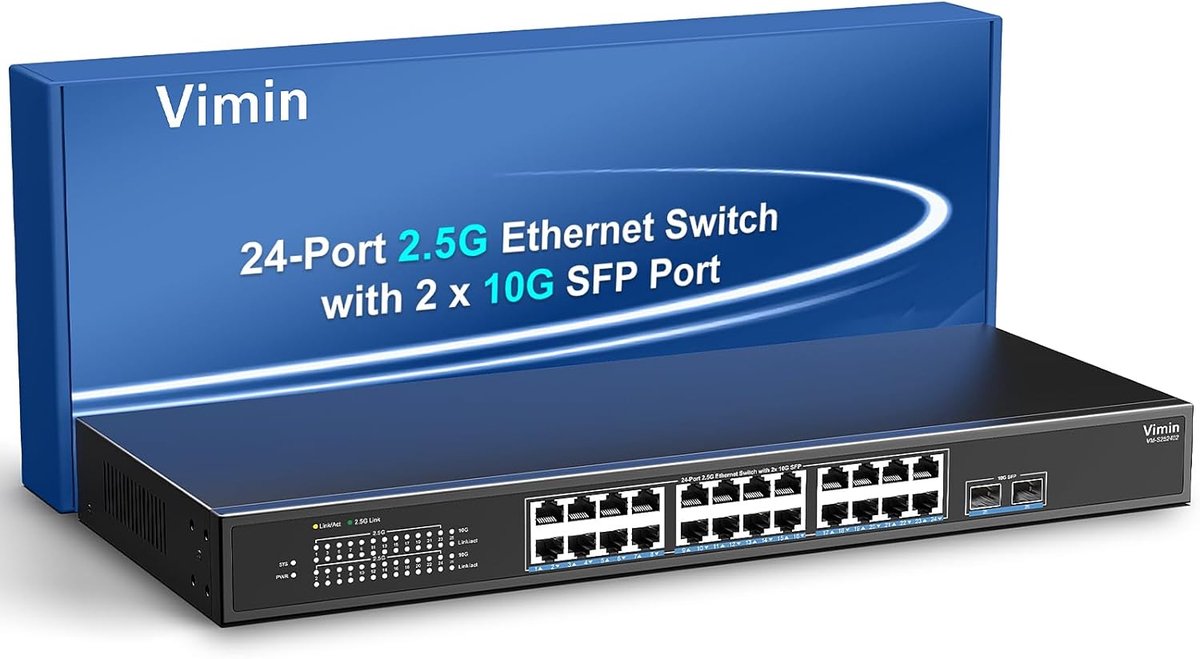 Netwerk Switch - Ethernet Hub - Snel Internet - 26 Poorten Snelheid - 19 Inch Rack - Zwart