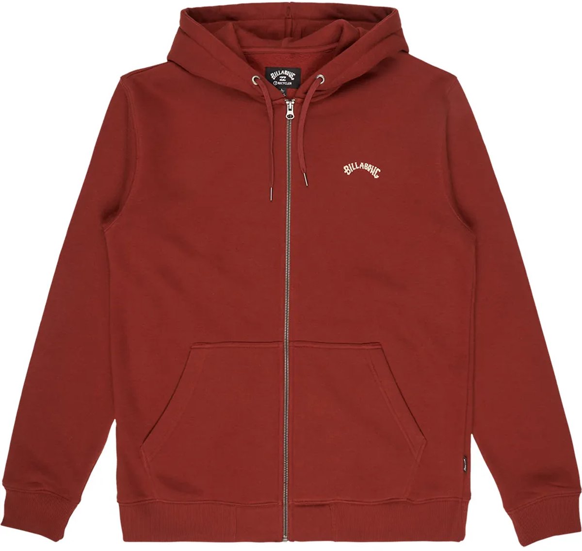Billabong Arch Sweatshirt Met Rits M Man Rood
