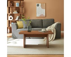 (en.casa) Salontafel Gäljami 100x55x44 cm walnootkleurig