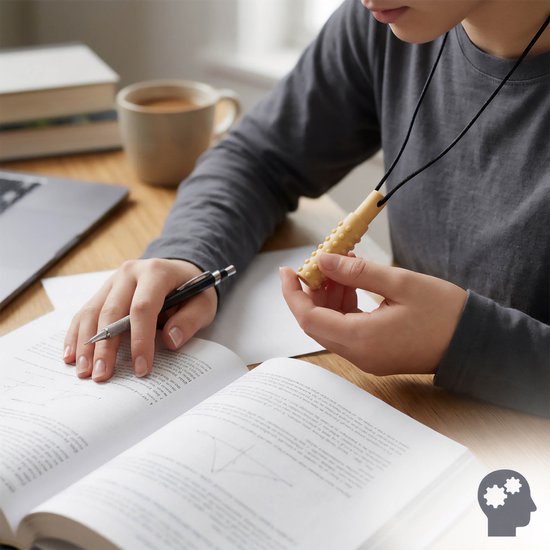 CLDY Set sensorische bijtringen voor kinderen, bijtketting voor jongens, kauwketting, kauwsieraad voor autistische - ADHD, therapeutische ketting, siliconen bijtringen om mee te gooien - 5 stuks van Merkloos — afbeelding 5