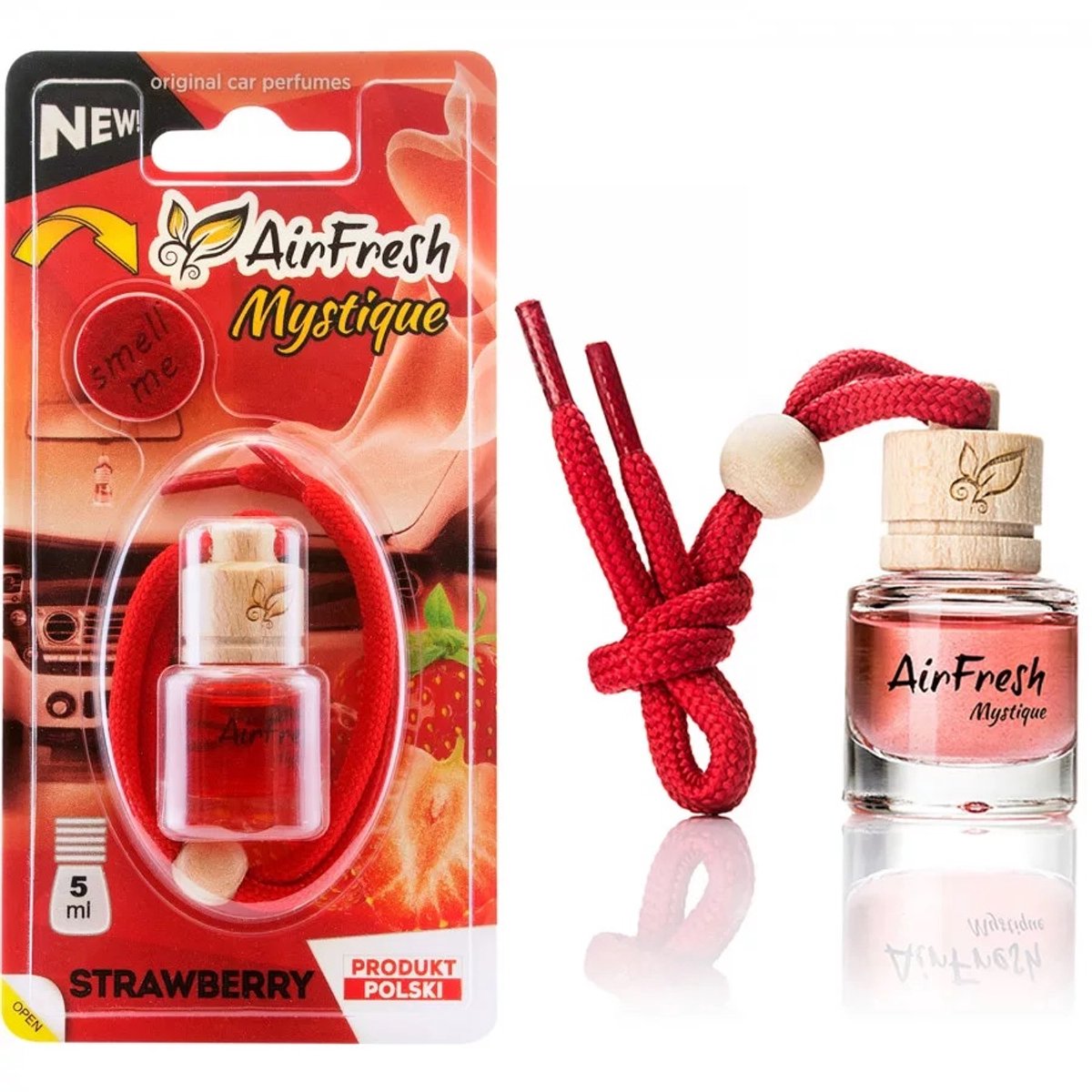 Air fresh mystique aardbei - aardbei autoparfum - air fresh mystique - aardbei - autoparfum - auto parfum