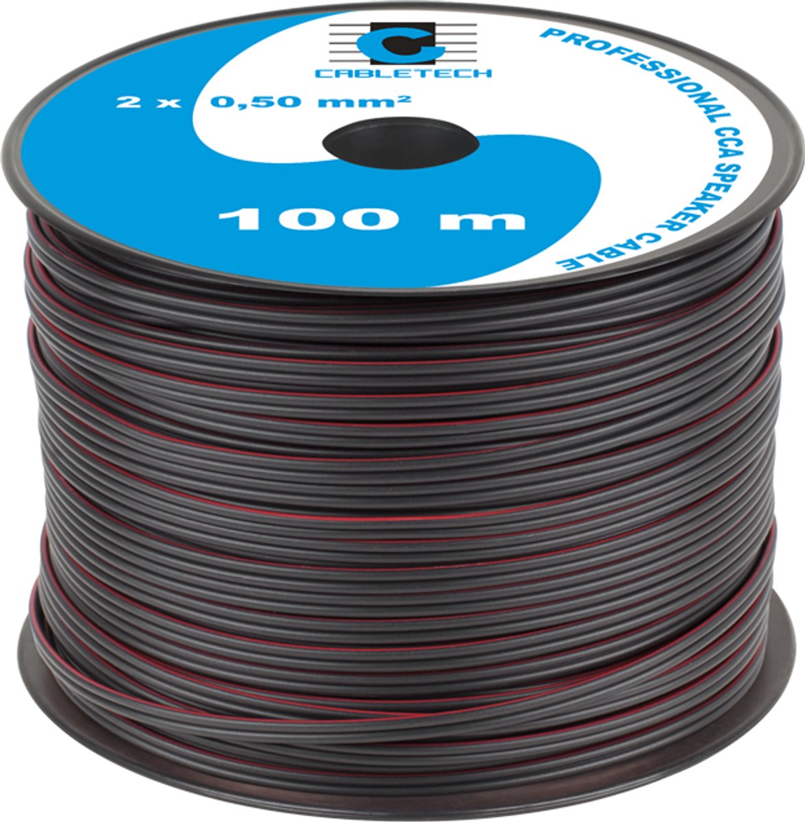 Cabletech Serie - Speakerkabel - 2 x 0,5 mm² - 100 m - Zwart