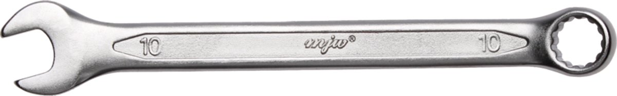 MJW - Sleutel Plat-Ring 10 mm - CrV Staal - DIN 3113