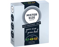MISTER SIZE Test Box - Condooms - Maattestset 47/49/53 mm - Meerdere maten - Perfecte pasvorm