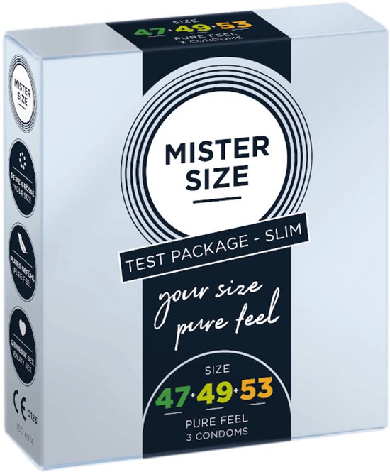 MISTER SIZE Test Box - Condooms - Maattestset 47/49/53 mm - Meerdere maten - Perfecte pasvorm