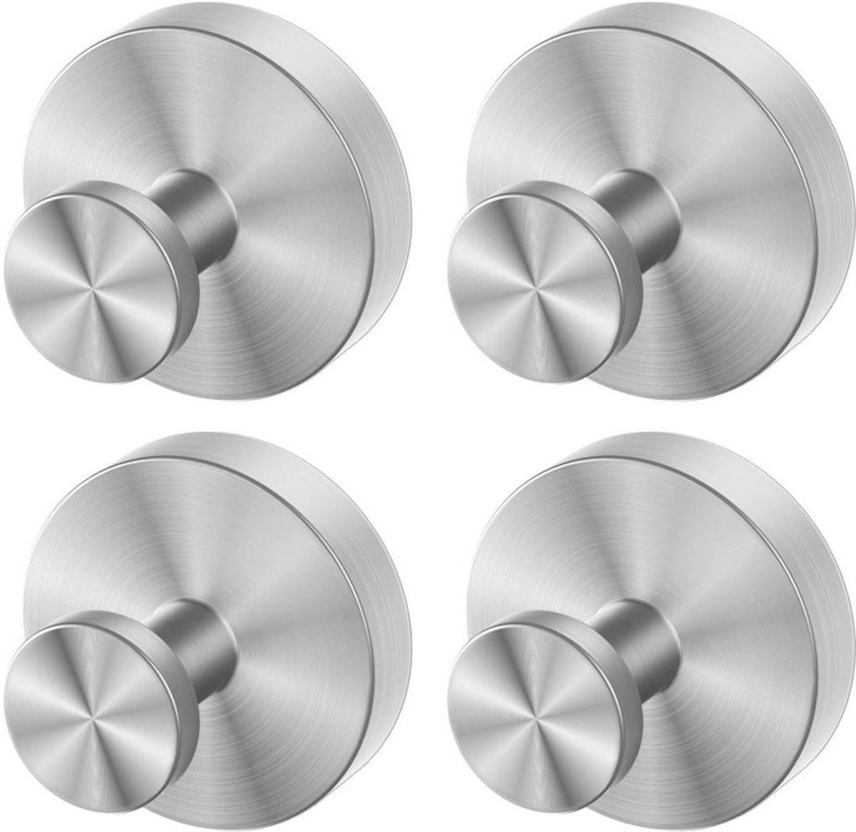 4-pack Zuignaphaakjes – Voor keuken & badkamer – Herbruikbaar – Handdoekhouders met zuigna