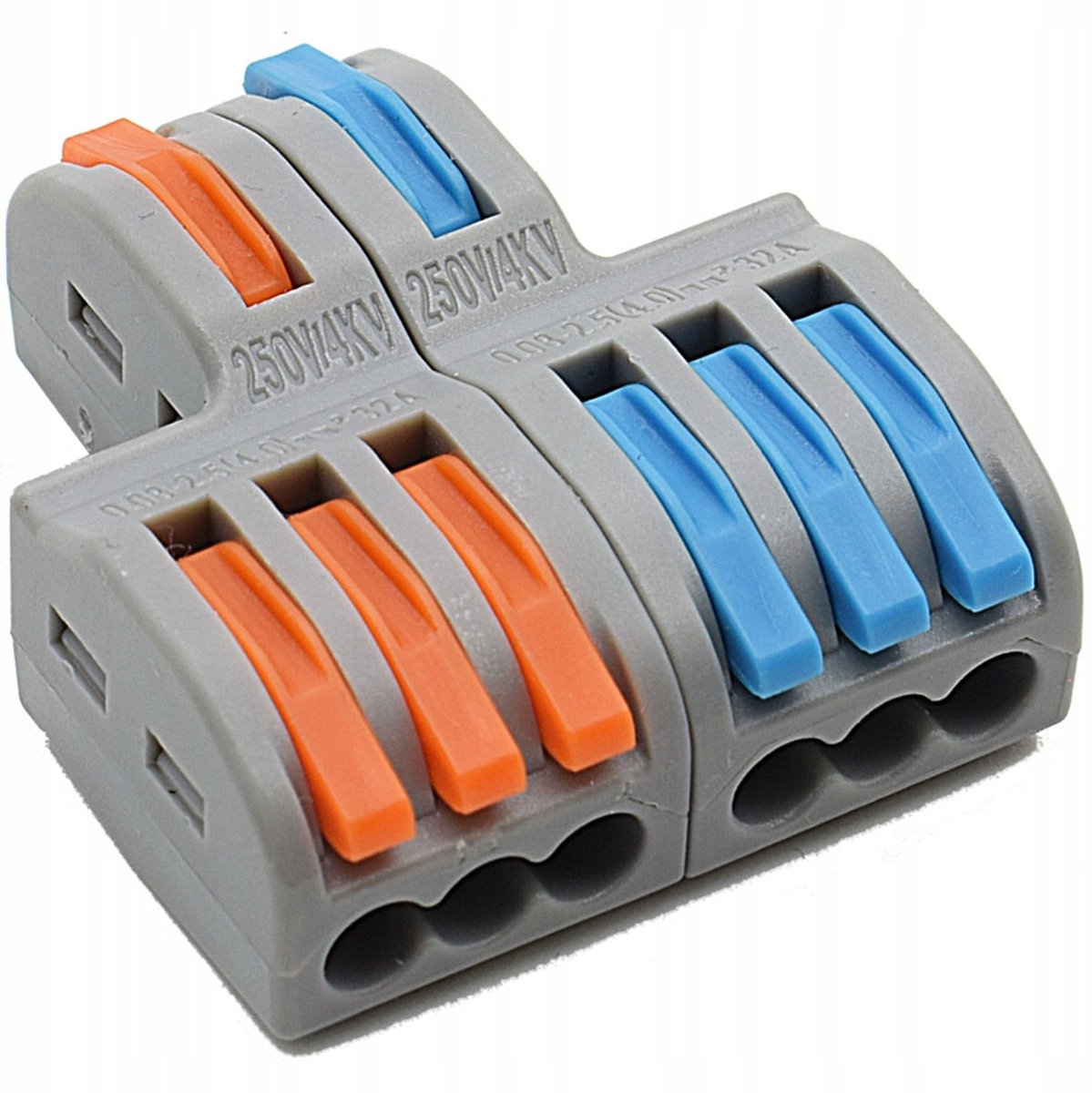 VERGIONIC FD-13T/A - Snelkoppeling - 2-naar-6 Verdeelblok - Met Hendel - 0,08-4mm²