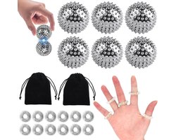 WiseGoods Premium Massagebal Set 6 Stuks - Egelballen Triggerpoint - Voor Rug / Voet & Hand - Zelfmassage - Fitness - Massage Bal