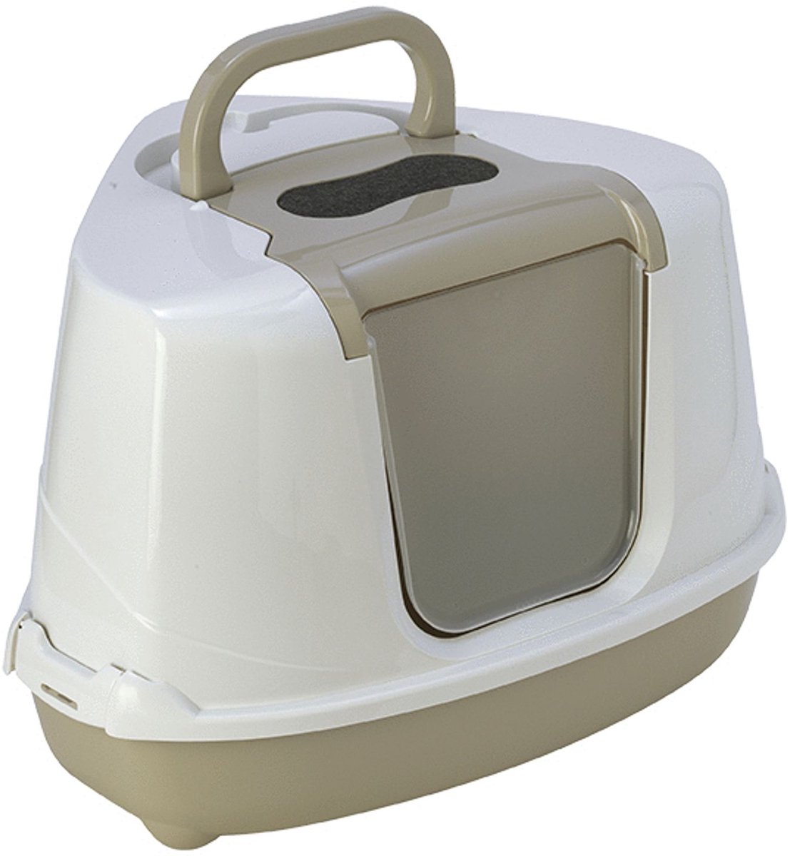 Bol.com Moderna Flip Hoekkattenbak - Beige - 56 x 45 x 39 cm aanbieding