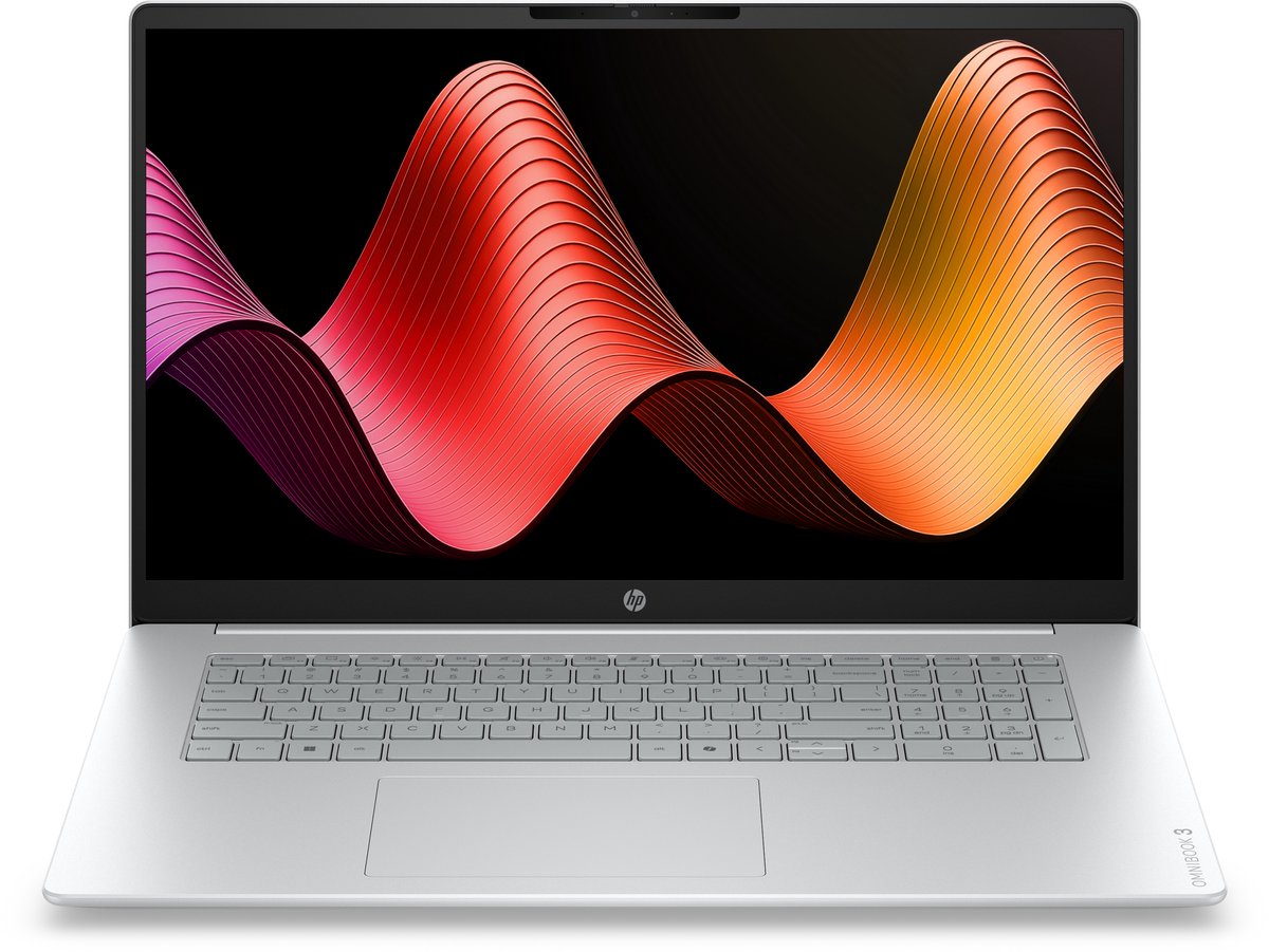 HP OmniBook 3 Laptop 17-dp0006nwx AMD Ryzen™ 5 40 43,9 cm (17.3") Full HD 8 GB LPDDR5-SDRAM 256 GB SSD Wi-Fi 6 (802.11ax) Windows 11 Pro, Zilver